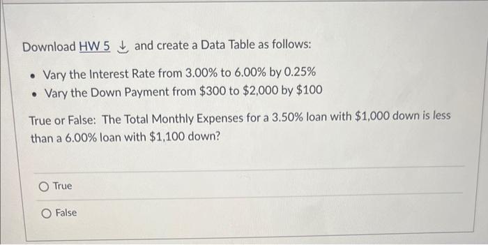 Solved Download HW2↓ and create a Data Table as follows: - | Chegg.com