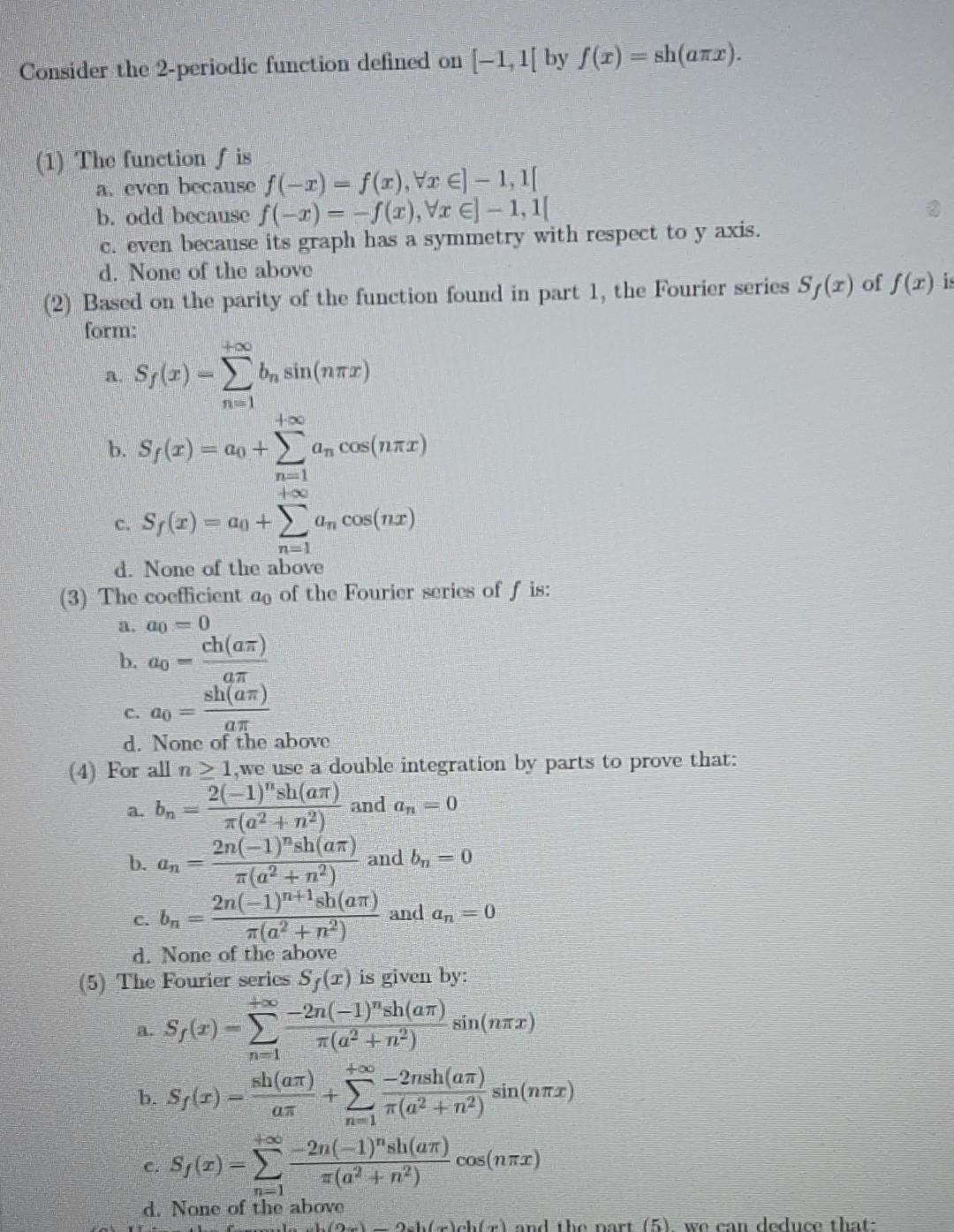 Solved Partial Differential Equations MCQs Please solve