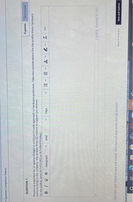 Solved Question Completion Status QUESTION 1 Opoints Save | Chegg.com