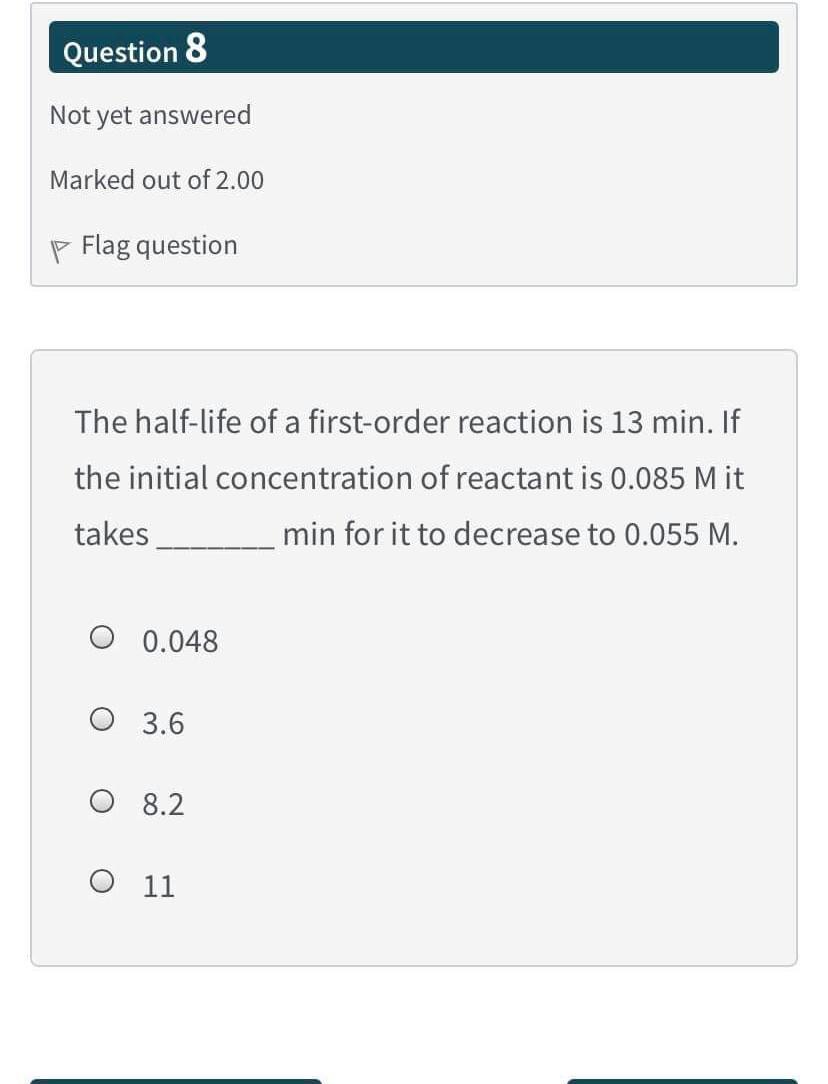 Solved Question 8 Not yet answered Marked out of 2.00 p Flag | Chegg.com