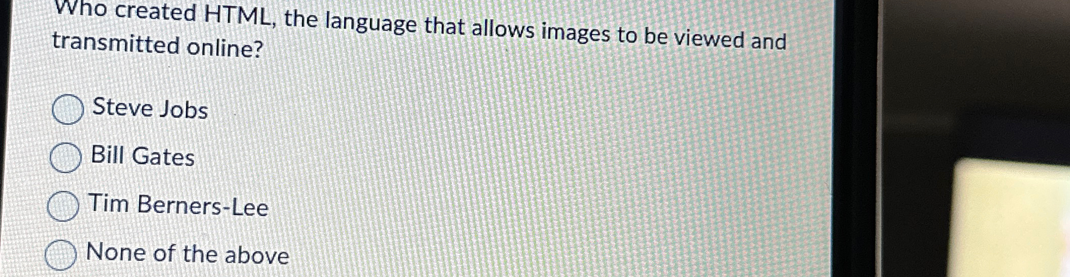 Solved Who created HTML, ﻿the language that allows images to | Chegg.com