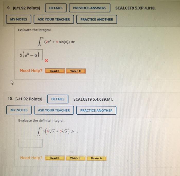 Solved Submitted 9. 2/4 points v Previous Answers My Notes A