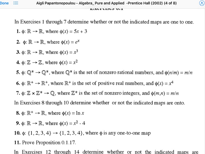 Solved Done 5 Aigli Papantonopoulou - Algebra_ Pure and | Chegg.com