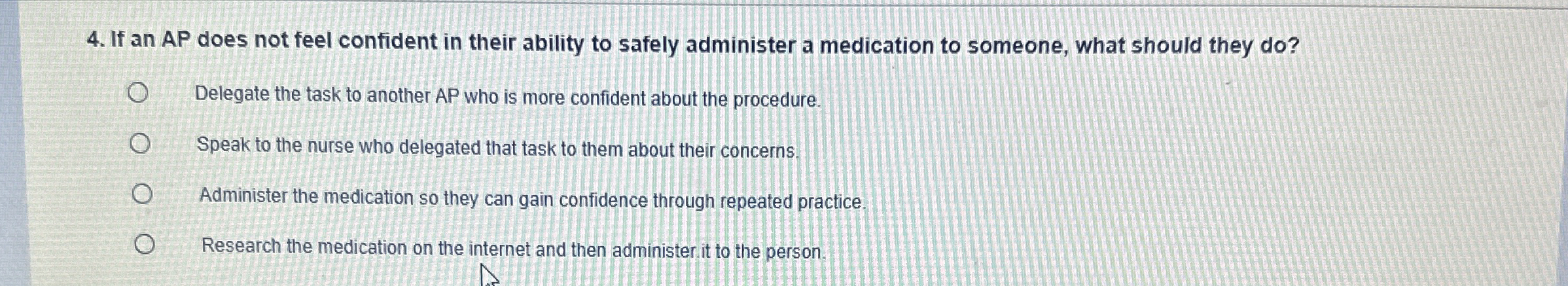 Solved If an AP does not feel confident in their ability to | Chegg.com