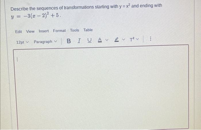 Solved Describe The Sequences Of Transformations Starting | Chegg.com