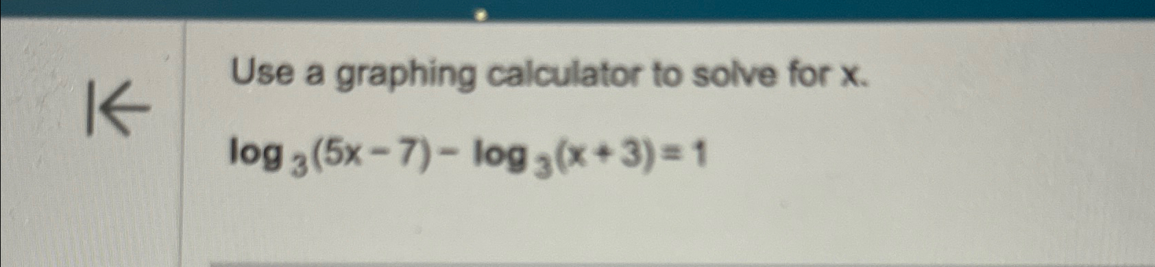 how to put log 3 x in calculator