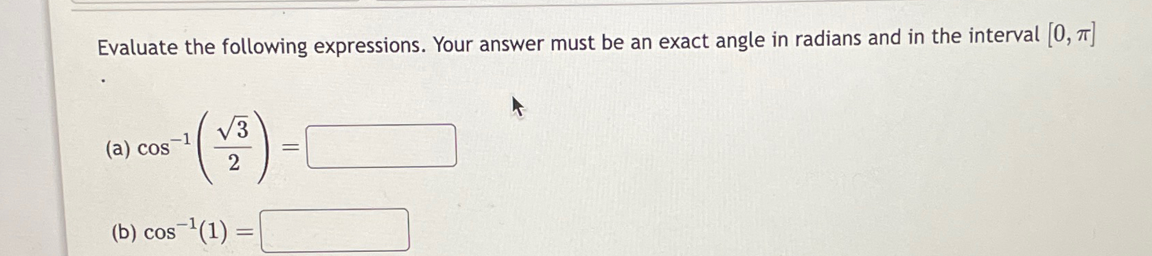 Solved Evaluate the following expressions. Your answer must | Chegg.com