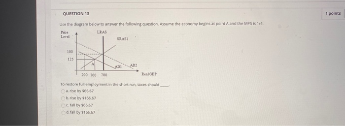 Solved QUESTION 13 1 points Use the diagram below to answer | Chegg.com