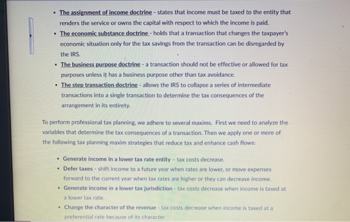the assignment of income doctrine is a legislative