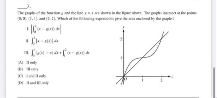 Solved 7 The Graphs Of The Function G And The Line Y X Chegg Com