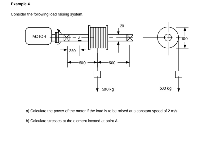 Solved Example 4.Consider the following load raising | Chegg.com