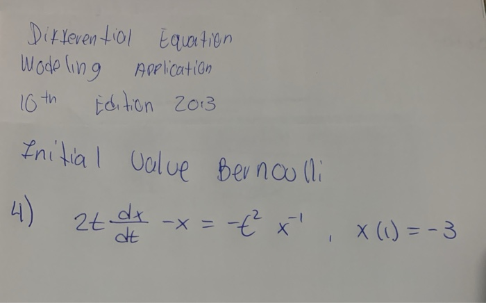 Solved Differential Equation modeling Application 10th | Chegg.com