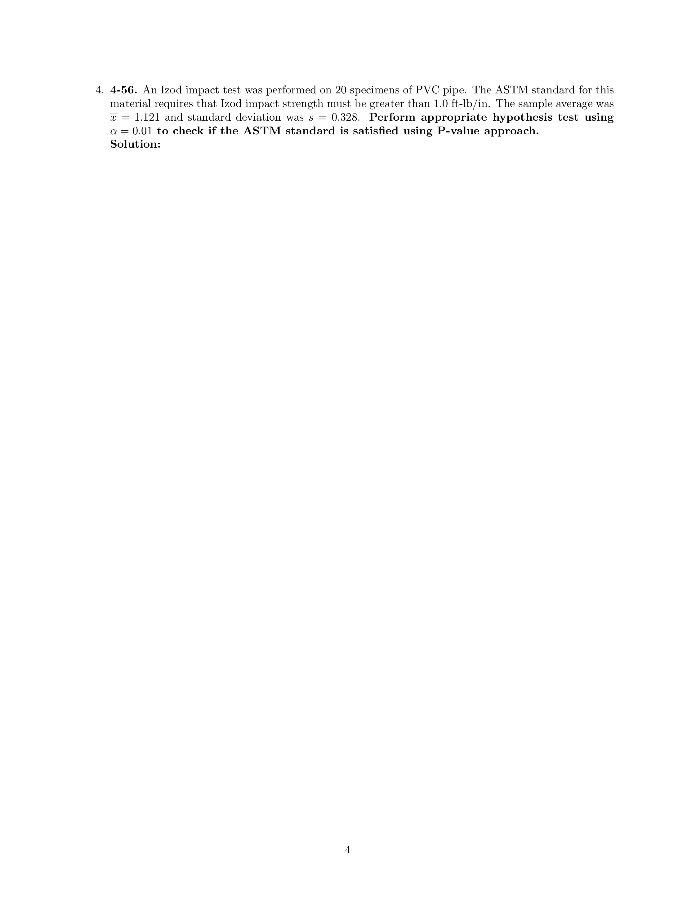 456. ﻿An Izod impact test was performed on 20