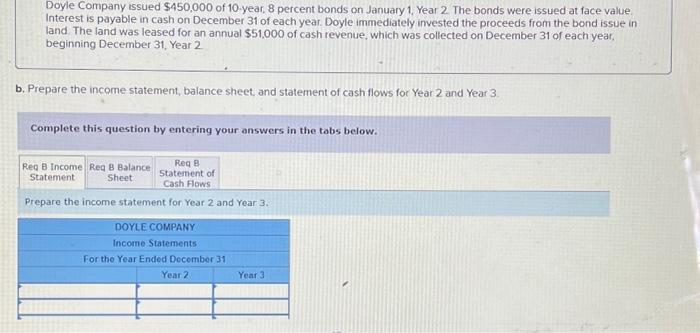 Solved Doyle Company issued $450,000 of 10-year, 8 percent | Chegg.com