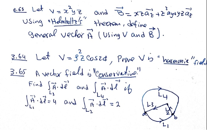 Solved 3 63 Let V X 2yz And B Xz Ax Z 2 Ay Yz Azusing Chegg Com