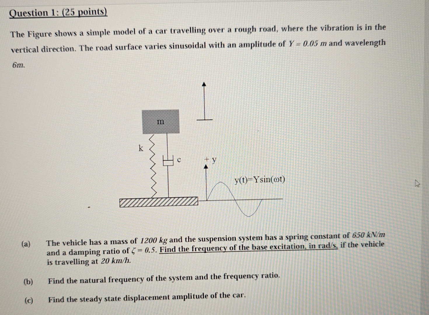 Solved Question 1: (25 ﻿points)The Figure shows a simple | Chegg.com
