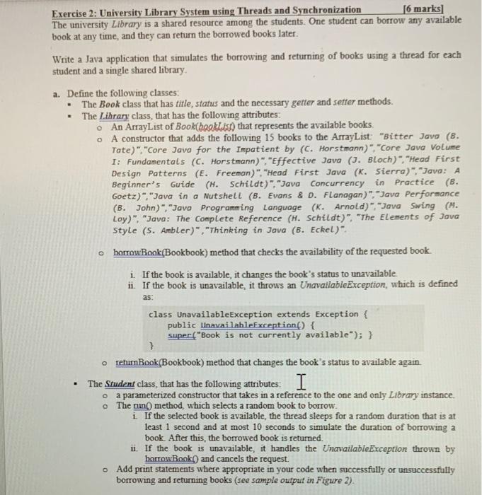 Solved b. The Library Application class is provided to you | Chegg.com