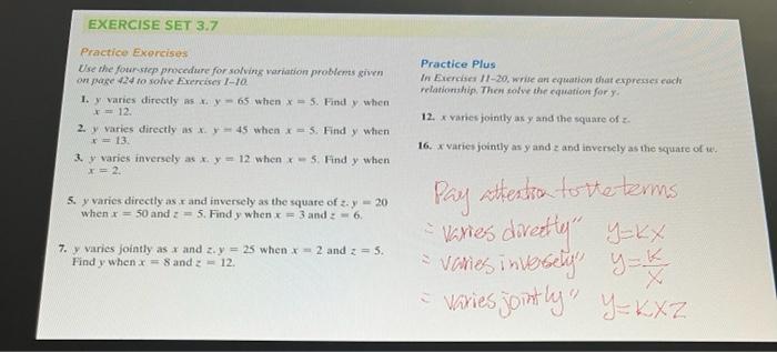 Solved Practice Exorcises On Pare 424 To Solve Hivercises Chegg Com