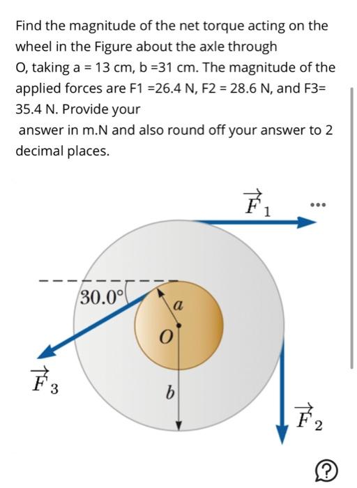[Solved] Find the magnitude of the net torque acting on th