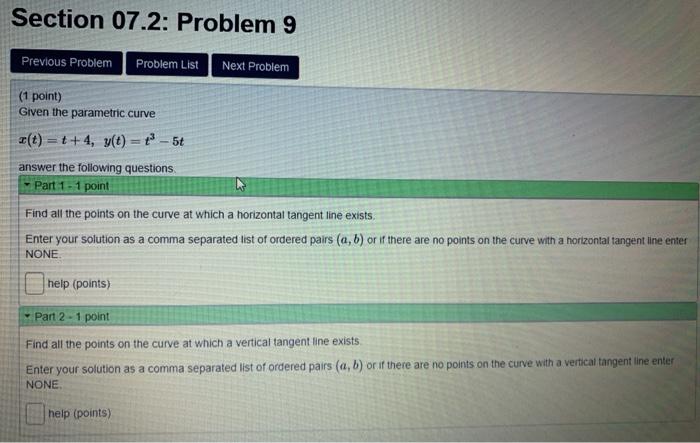 Solved Section 07.2: Problem 8 Previous Problem Problem List | Chegg.com