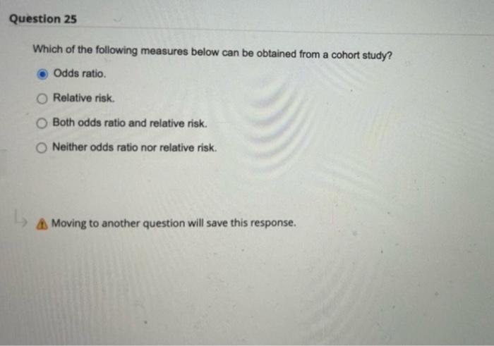 Solved Which of the following measures below can be obtained | Chegg.com