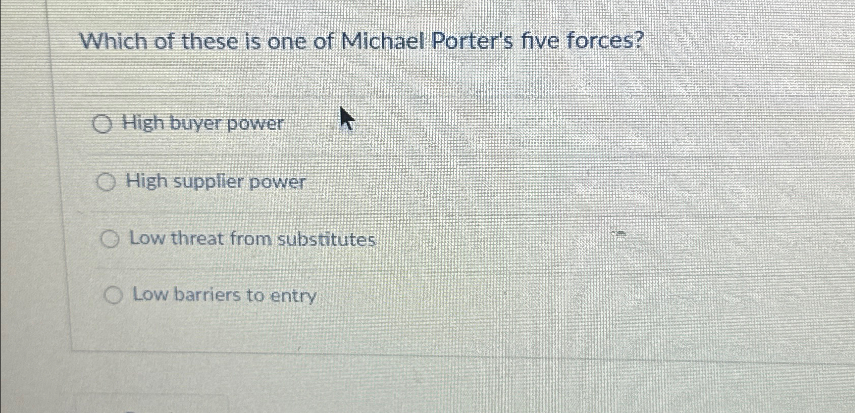 Solved Which Of These Is One Of Michael Porter's Five | Chegg.com