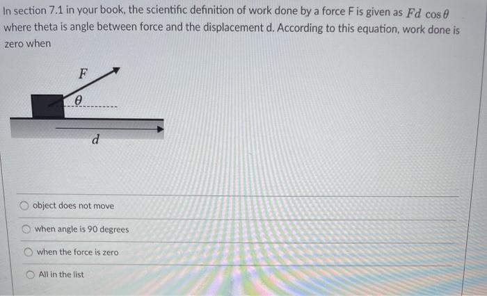 Solved What is the work done by the T force shown in the | Chegg.com