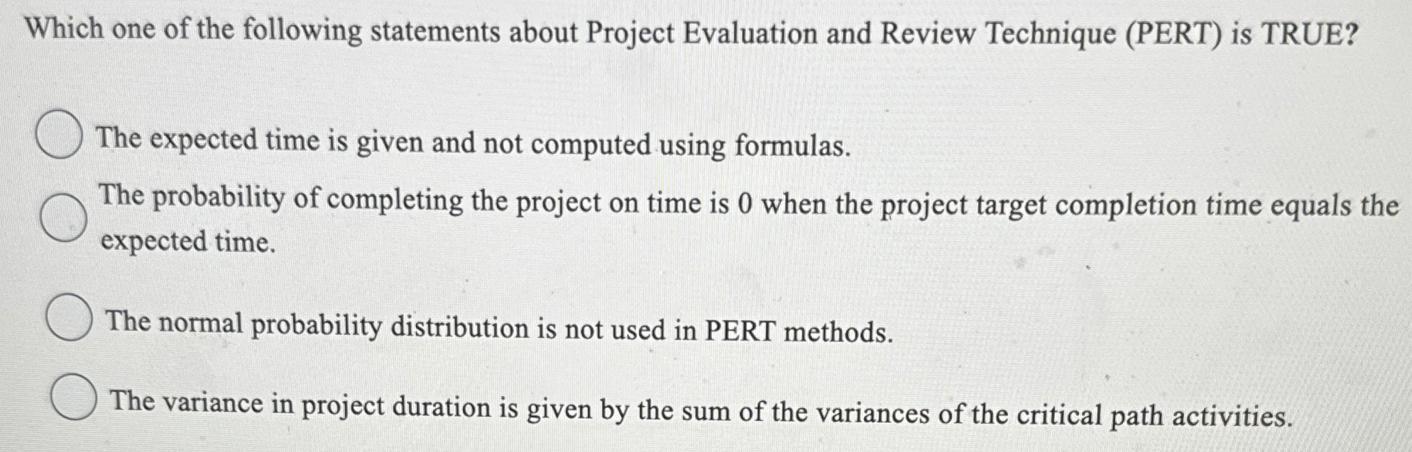 Solved Which one of the following statements about Project | Chegg.com