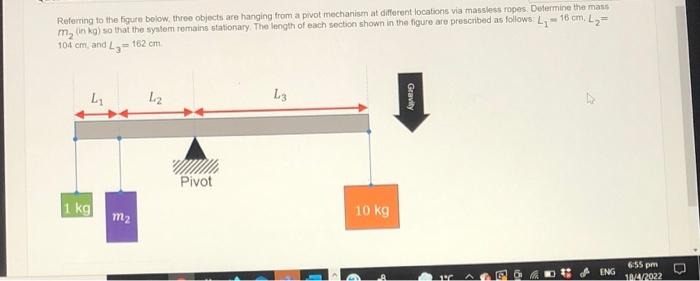Solved Referring to the figure below, three objects are | Chegg.com