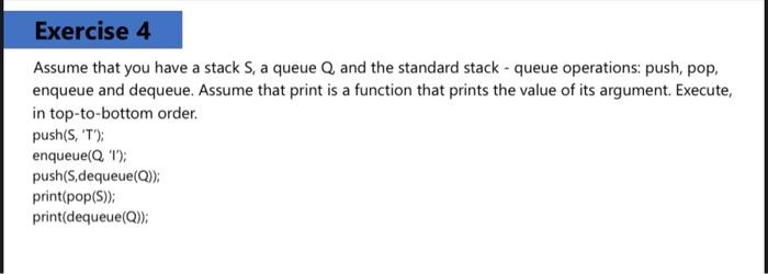 Solved I want a queue and stack drawing in all the steps, I | Chegg.com