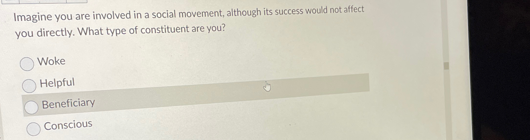 Solved Imagine you are involved in a social movement, | Chegg.com