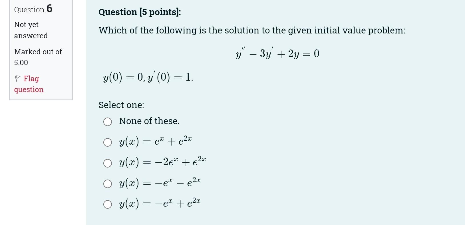 Solved Which Of The Following Is The Solution To The Given | Chegg.com