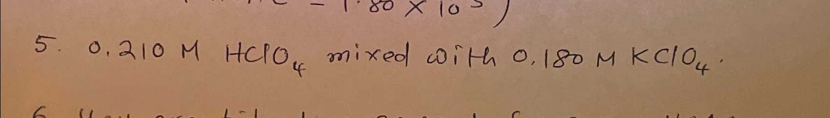 Solved 0.210M HClO4 ﻿mixed with 0.180M KClO4.Whats the pH of | Chegg.com