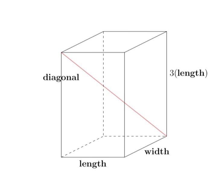 Solved Q2 (9 points) The height of a rectangular box is 3 | Chegg.com