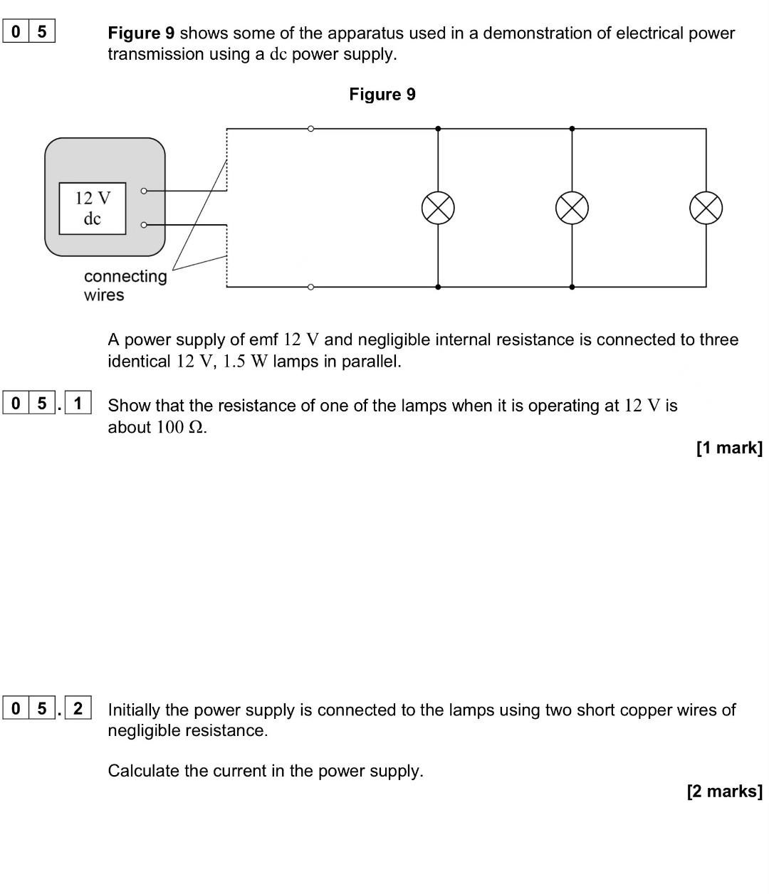 Solved 05 Figure 9 shows some of the apparatus used in a