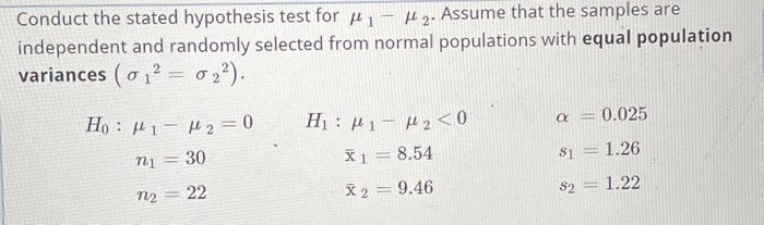 Solved A) Calculate The Test Statistics B) Determine The | Chegg.com