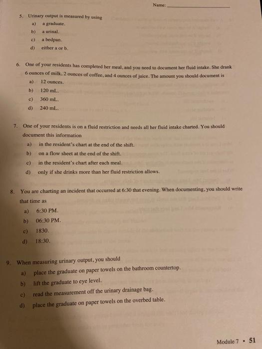 What Is Correct Measurement Of Urinary Output