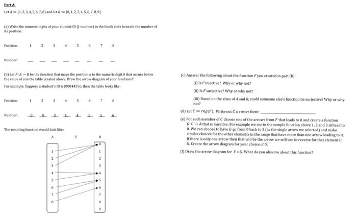 Solved Part Let A = (1,2,3.4,5,6,7,8 and let B = | Chegg.com