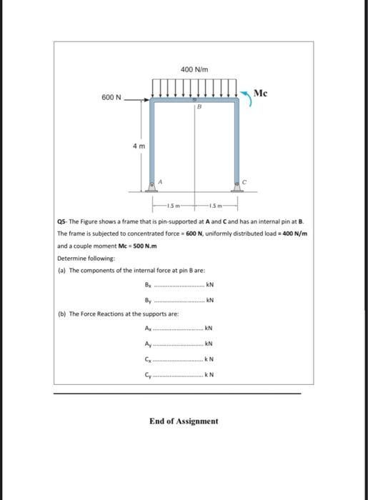 Solved 1 of 5 Statics Assignment Submission Deadline: | Chegg.com