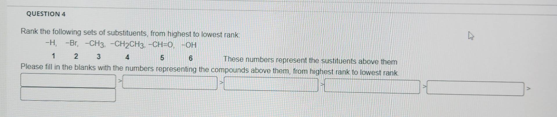 Solved Rank The Following Sets Of Substituents, From Highest | Chegg.com