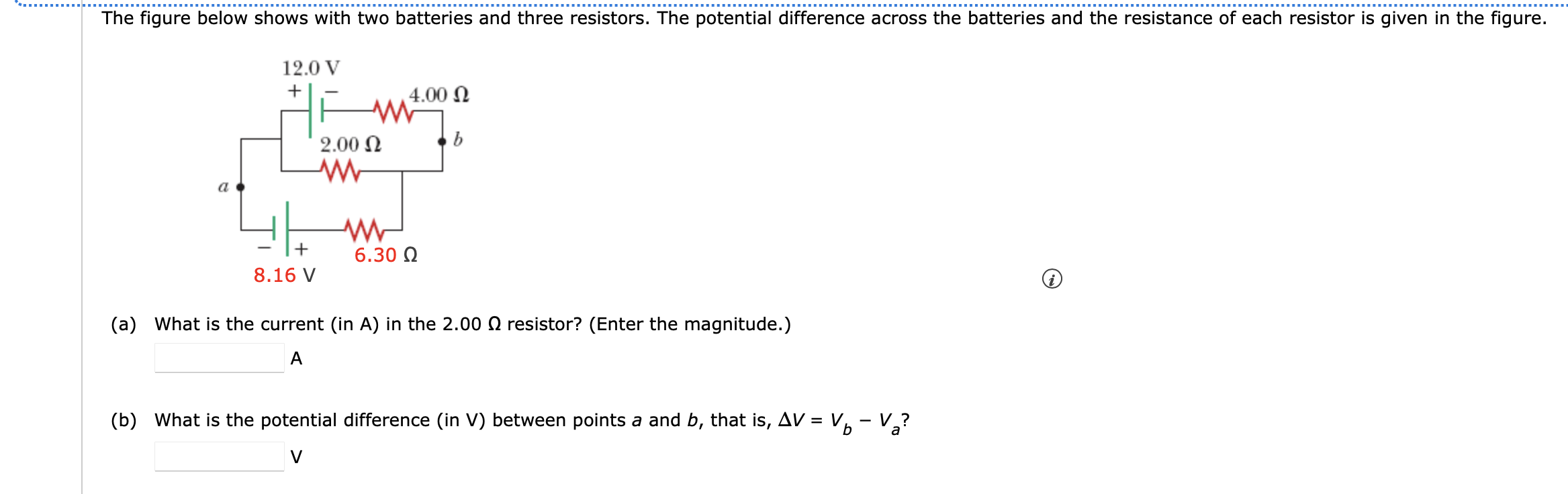 The Figure Below Shows With Two Batteries And Three Chegg Com