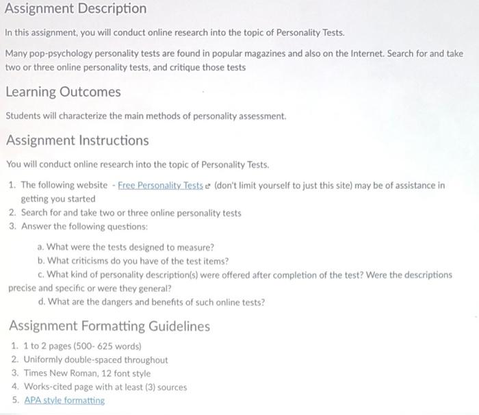 Solved Assignment Description In this assignment, you will | Chegg.com