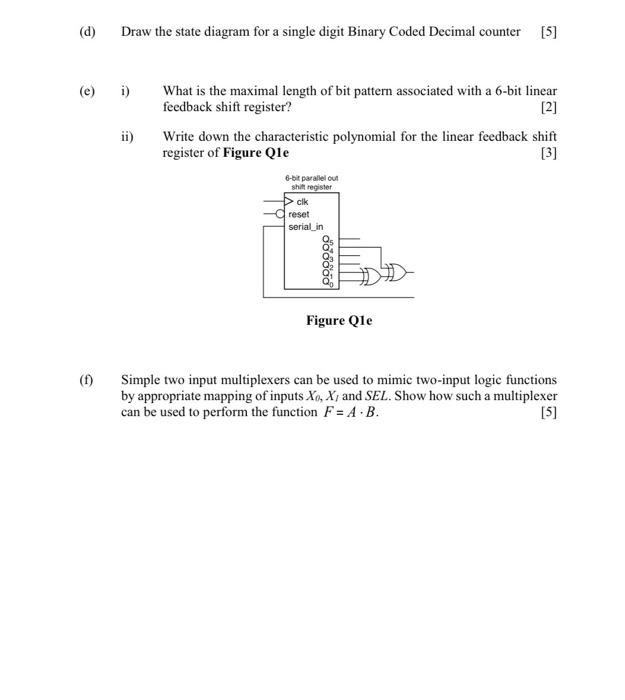 Solved Digital Electronics Foundations Question Total marks | Chegg.com