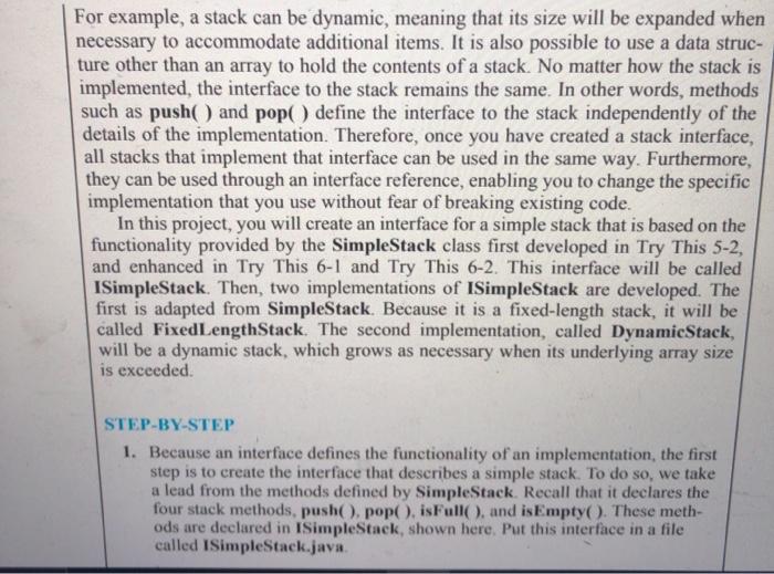 Solved In java language, screenshot of the demo class and | Chegg.com