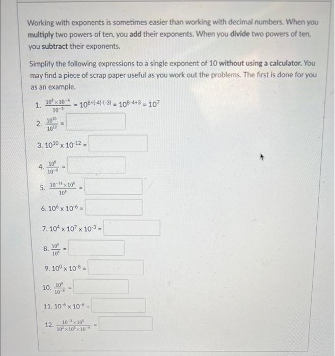 Solved Working with exponents is sometimes easier than | Chegg.com