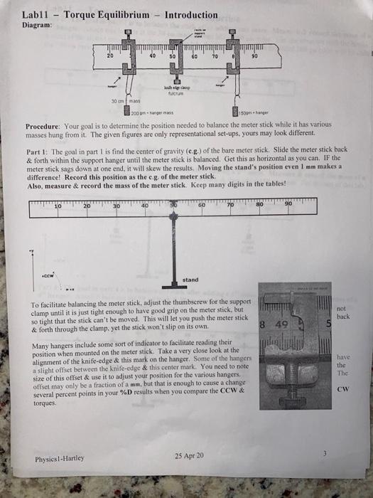 need help answer the first part of the physics lab. | Chegg.com