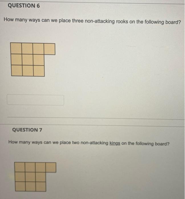 Solved QUESTION 6 How many ways can we place three | Chegg.com