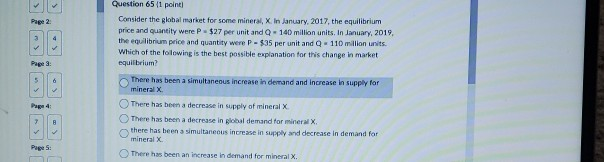 Solved Page 2 20 Question 65 11 point Consider the global | Chegg.com