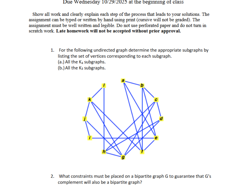 Solved Show all work and clearly explain each step of the | Chegg.com