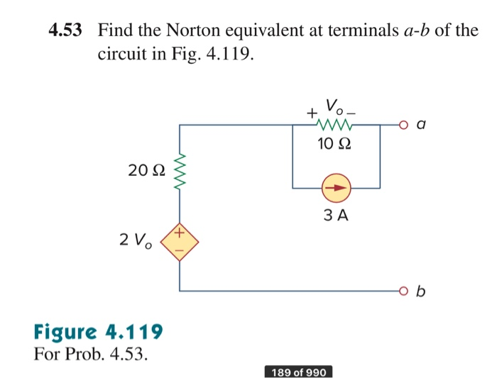 Solved: 4.53 Find The Norton Equivalent At Terminals A-b O... | Chegg.com